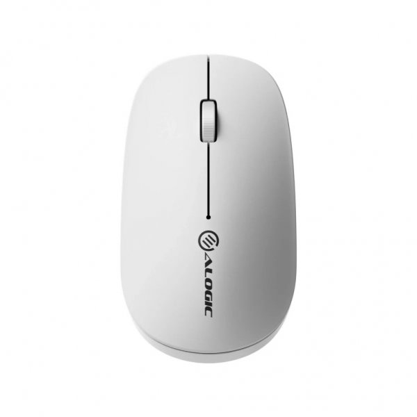 ALOGIC Trådløs Mus Echelon Bluetooth USB-C Rechargeable 4 Keys Hvit