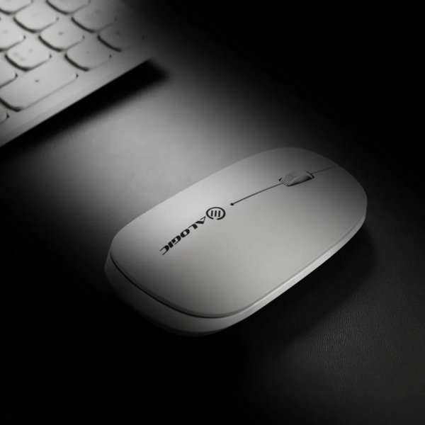 ALOGIC Trådløs Mus Echelon Bluetooth USB-C Rechargeable 4 Keys Hvit