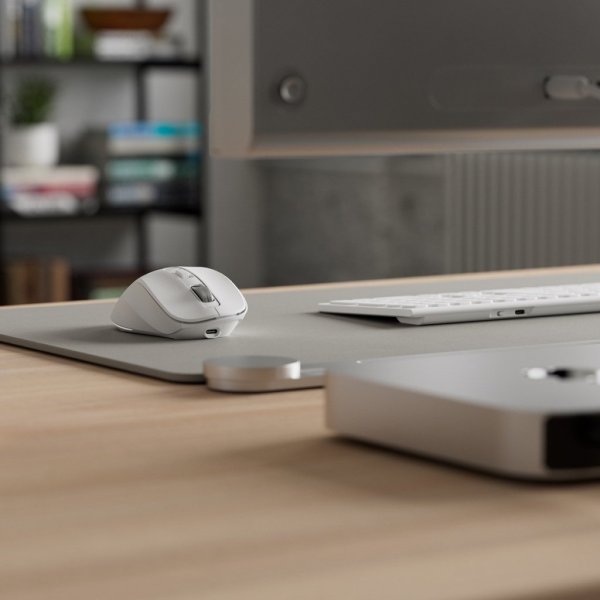 ALOGIC Trådløs Mus Apex Bluetooth USB-C Rechargeable 7 Keys Hvit