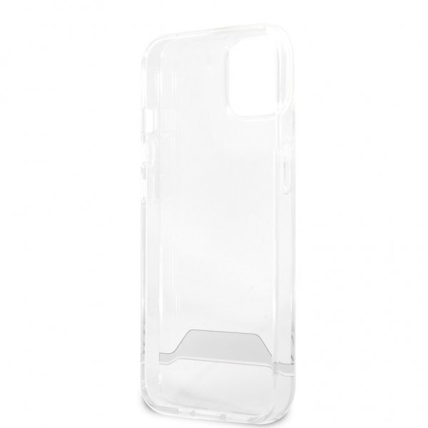 AMG iPhone 13 Mini Deksel Electroplated Horizontal Stripes Hvit Transparent