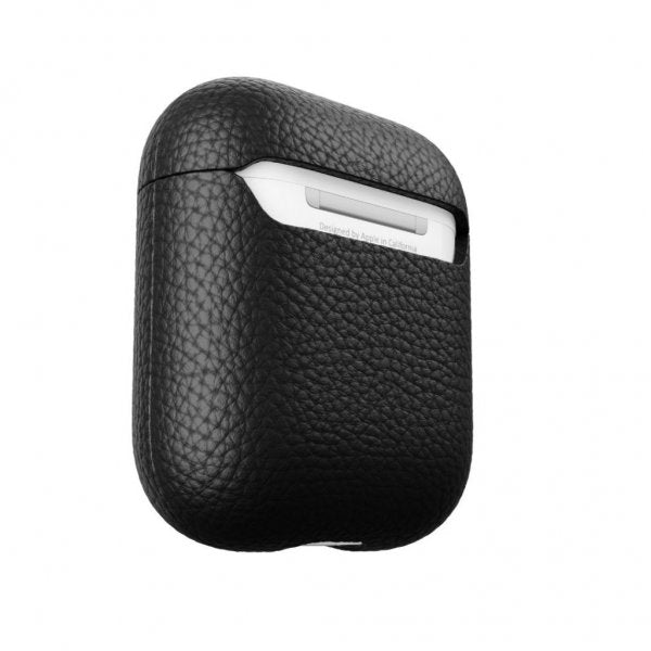 KeyBudz AirPods (1/2) Deksel PodSkinz Ekte Skinn Svart