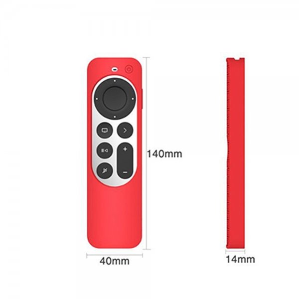 Apple TV 4K 2021/Apple TV Remote (gen 2) Deksel Silikon Rød