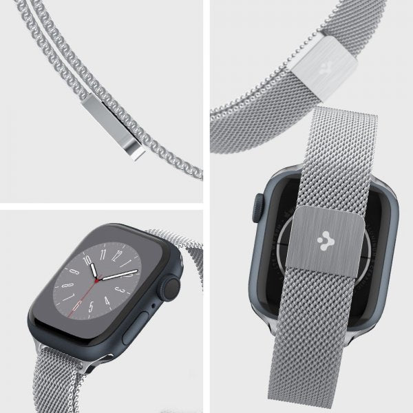 Spigen Apple Watch 38/40/41/42mm Armbånd Metal Fit Sølv