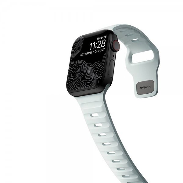 Nomad Apple Watch 38/40/41/42mm Armbånd Sport Band Icy Blue Glow