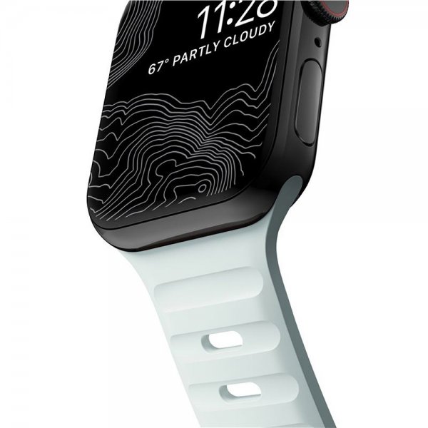 Nomad Apple Watch 38/40/41/42mm Armbånd Sport Band Icy Blue Glow