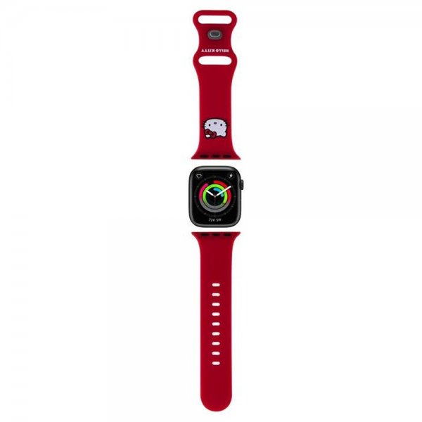 Hello Kitty Apple Watch 38/40/41/42mm Armbånd Liquid Silicone Rød