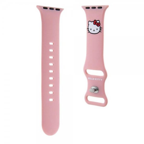 Hello Kitty Apple Watch 38/40/41/42mm Armbånd Liquid Silicone Rosa