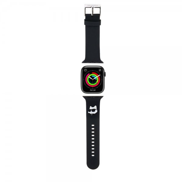 Karl Lagerfeld Apple Watch 38/40/41/42mm Armbånd Rubber NFT Choupette Svart