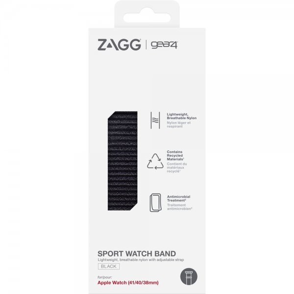 Gear4 Apple Watch 38/40/41/42mm Armbånd Sport Watch Band Svart