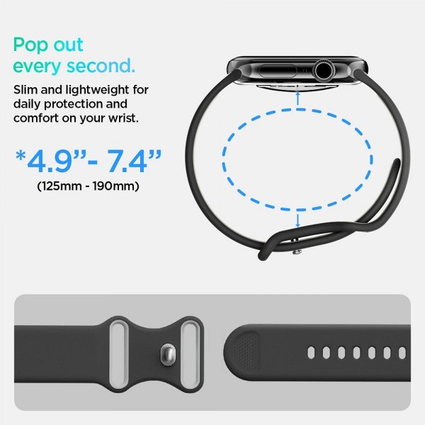 Spigen Apple Watch 40/41/42mm Armbånd Nano Pop Black Sesame
