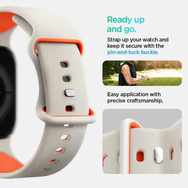 Spigen Apple Watch 40/41/42mm Armbånd Nano Pop Orange Beige