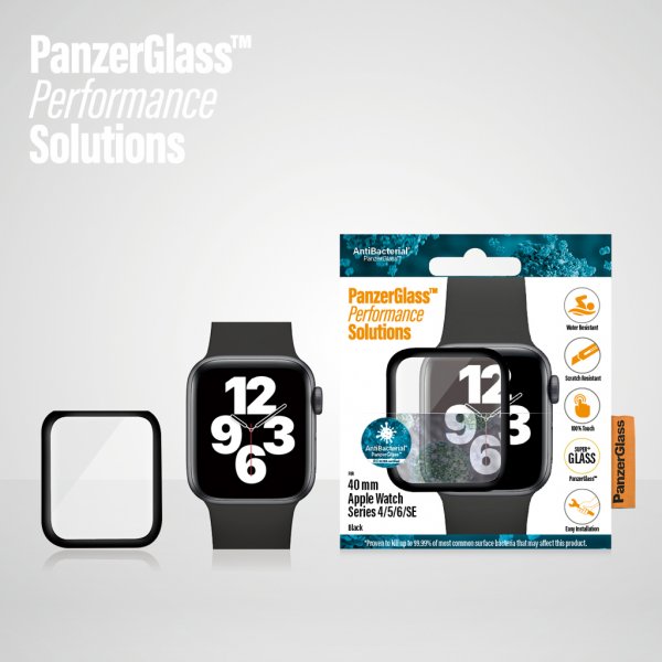 PanzerGlass Apple Watch 40mm (Series 4/5/6/SE) Skjermbeskytter Antibacterial