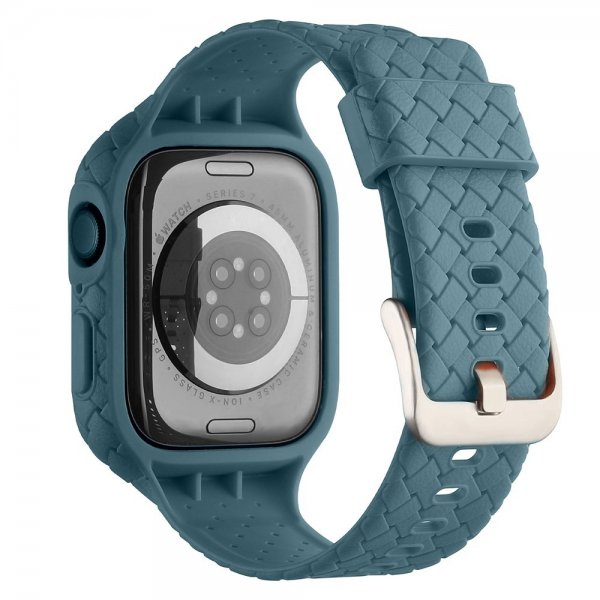 Apple Watch 41mm Armbånd Vevtekst Grønnblå