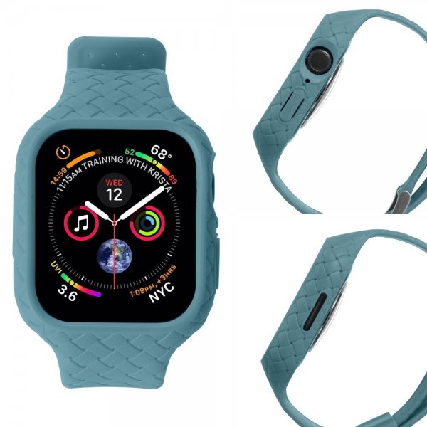 Apple Watch 41mm Armbånd Vevtekst Grønnblå
