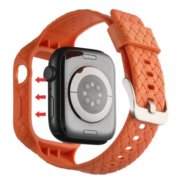 Apple Watch 41mm Armbånd Vevtekstur Oransje