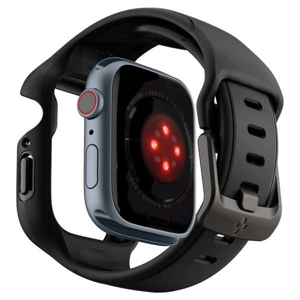 Spigen Apple Watch 41mm Deksel med Armbånd Liquid Air Pro Svart