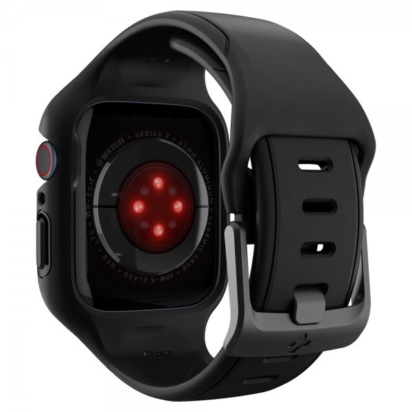 Spigen Apple Watch 41mm Deksel med Armbånd Liquid Air Pro Svart