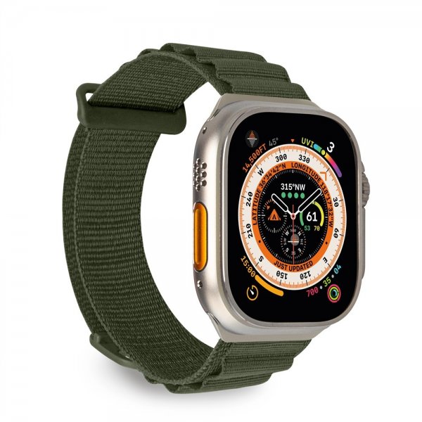 Puro Apple Watch 44/45/46mm/Apple Watch Ultra Armbånd Extreme Band Army Green