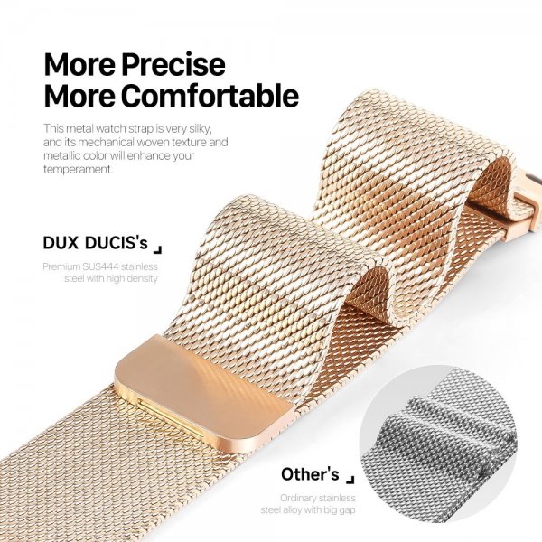 Dux Ducis Apple Watch 44/45/46mm/Apple Watch Ultra Armbånd Milanese Pro Series Gull