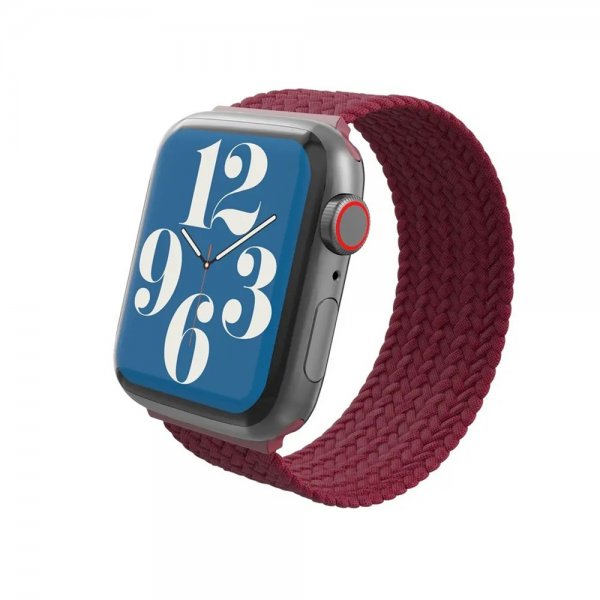 Gear4 Apple Watch 44/45/46mm/Apple Watch Ultra Armbånd Braided Watch Band Medium Wine