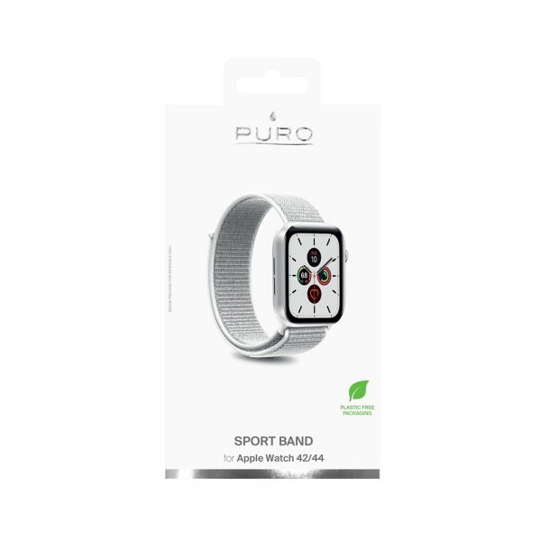Puro Apple Watch 42/44/45mm Armbånd Sport Band Hvit