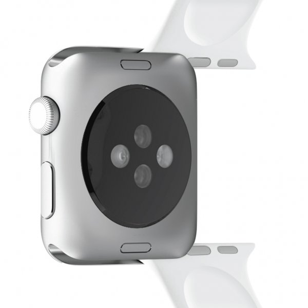 Puro Apple Watch 44/45/46mm/Apple Watch Ultra Armbånd ICON Silicone Band Hvit