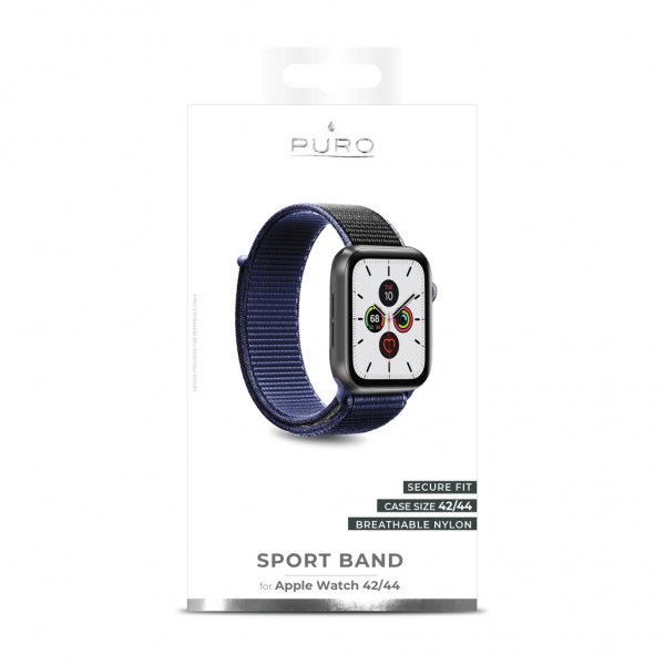 Puro Apple Watch 44/45/46mm/Apple Watch Ultra Armbånd Sport Band Blå