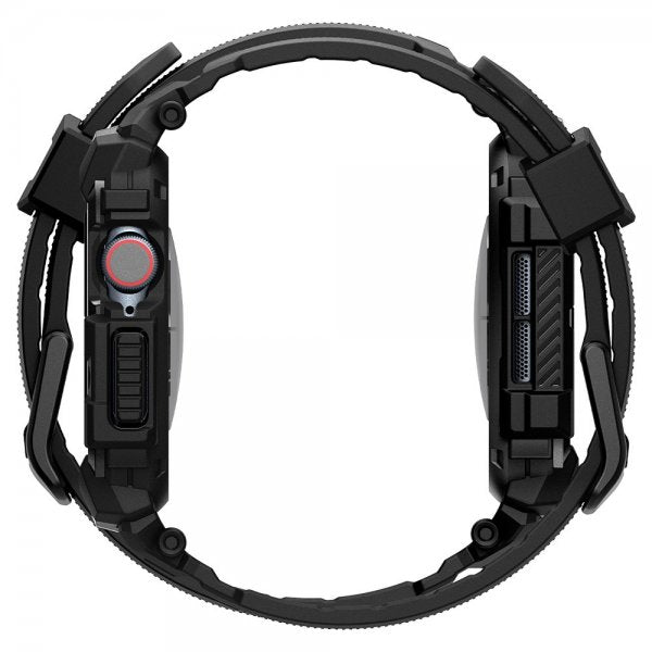 Spigen Apple Watch 42mm (Series 10/11) Armbånd og Deksel Rugged Armor Pro Matte Black