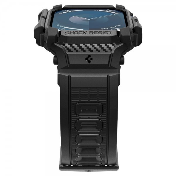 Spigen Apple Watch 42mm (Series 10/11) Armbånd og Deksel Rugged Armor Pro Matte Black