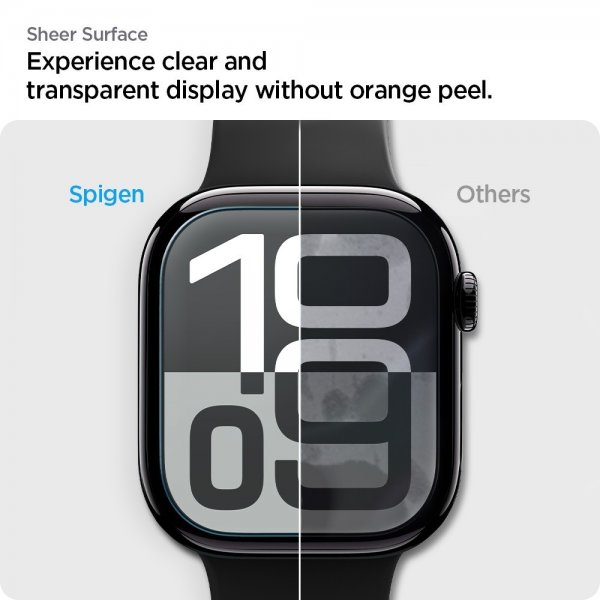 Spigen Apple Watch 42mm (Series 10/11) Skjermbeskytter EliteShield EZ Fit 2-pakning