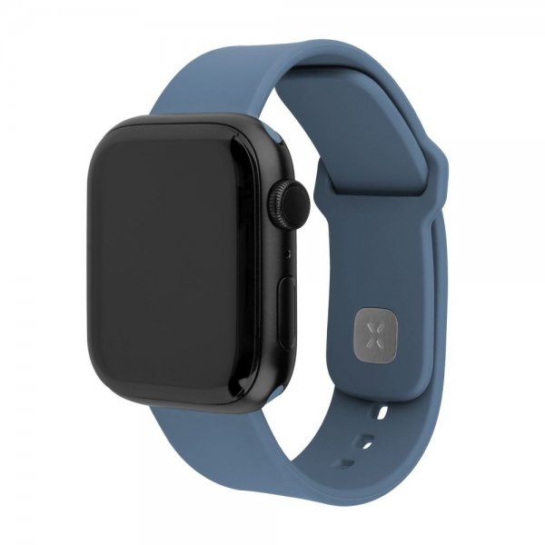 Fixed Apple Watch 44/45/46mm Armbånd Silicone Sporty Strap Blå