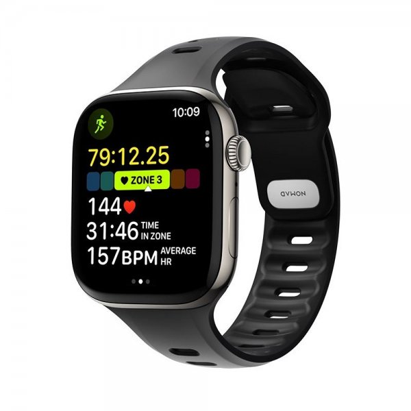 Nomad Apple Watch 44/45/46mm Armbånd Tempo Band Svart