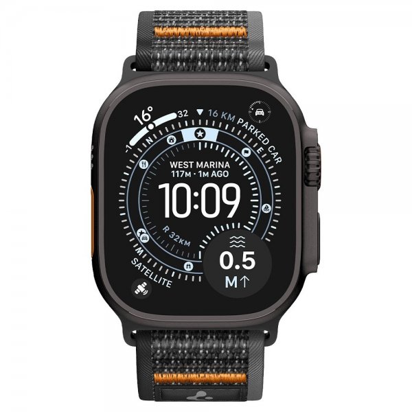 Spigen Apple Watch 44/45/46mm/Ultra 49mm Armbånd Athlex Air 2 Active Black Orange