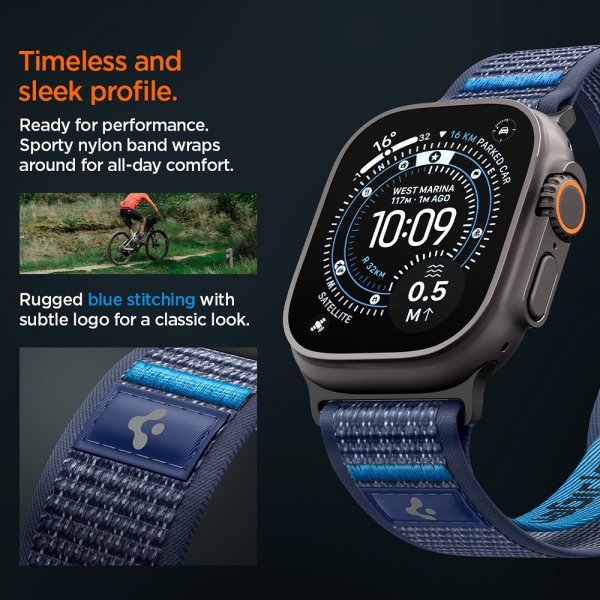 Spigen Apple Watch 44/45/46mm/Ultra 49mm Armbånd Athlex Air 2 Active Navy