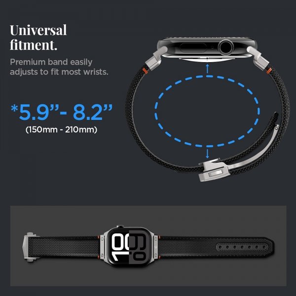 Spigen Apple Watch 44/45/46mm/Ultra 49mm Armbånd Classic Fit Svart