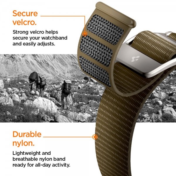Spigen Apple Watch 44/45/46mm/Ultra 49mm Armbånd DuraPro Flex Khaki