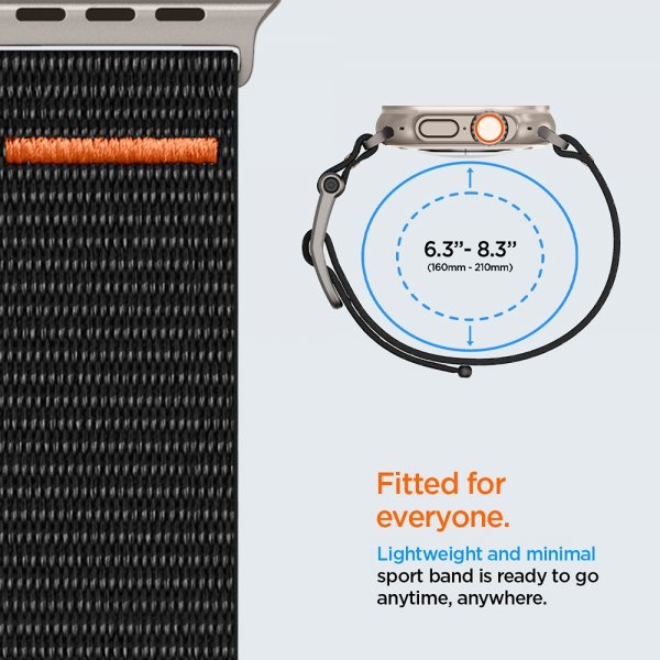Spigen Apple Watch 44/45/46mm/Ultra 49mm Armbånd DuraPro Flex Svart
