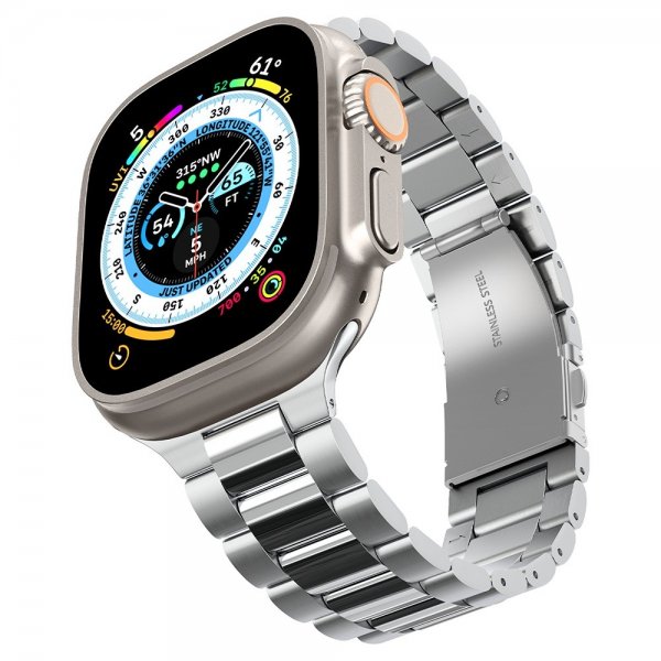 Spigen Watch 44mm/Watch 45mm/Watch 46mm/Watch Ultra 49mm Armbånd Modern Fit 316L Sølv