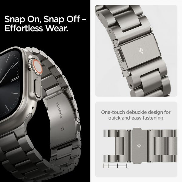 Spigen Apple Watch 44/45/46mm/Ultra 49mm Armbånd Modern Fit Titanium Natural Titanium