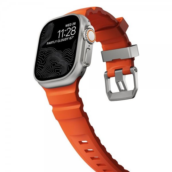 Nomad Apple Watch 44/45/46mm/Ultra 49mm Armbånd Rocky Point Natural Magma