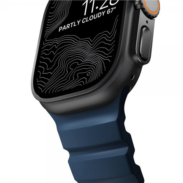 Nomad Apple Watch 44/45/46mm/Ultra 49mm Armbånd Rocky Point Svart Atlantic
