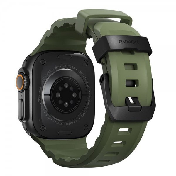 Nomad Apple Watch 44/45/46mm/Ultra 49mm Armbånd Rocky Point Svart Forest