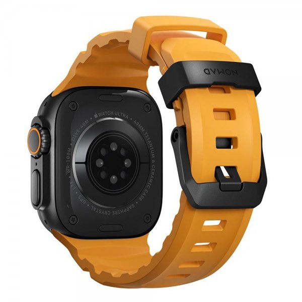 Nomad Apple Watch 44/45/46mm/Ultra 49mm Armbånd Rocky Point Svart Sol
