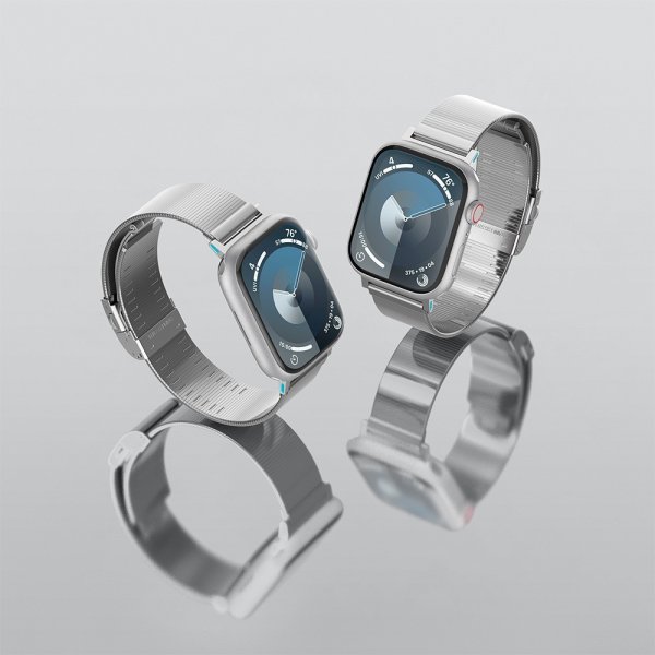 Spigen Apple Watch 44/45/46mm/Ultra 49mm Armbånd Sleek Link Sølv