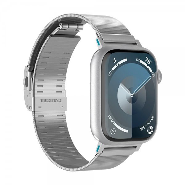 Spigen Apple Watch 44/45/46mm/Ultra 49mm Armbånd Sleek Link Sølv