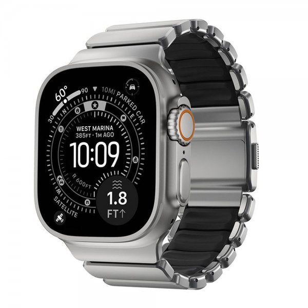 Nomad Apple Watch 44/45/46mm/Ultra 49mm Armbånd Stratos Band Natural Svart