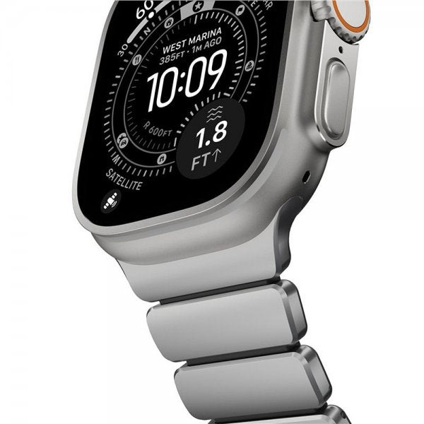 Nomad Apple Watch 44/45/46mm/Ultra 49mm Armbånd Stratos Band Natural Svart