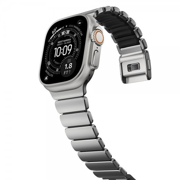 Nomad Apple Watch 44/45/46mm/Ultra 49mm Armbånd Stratos Band Natural Svart