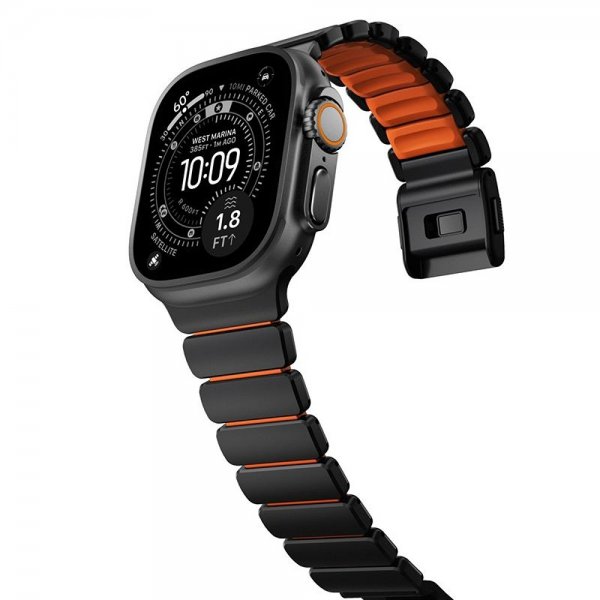 Nomad Apple Watch 44/45/46mm/Ultra 49mm Armbånd Stratos Band Svart