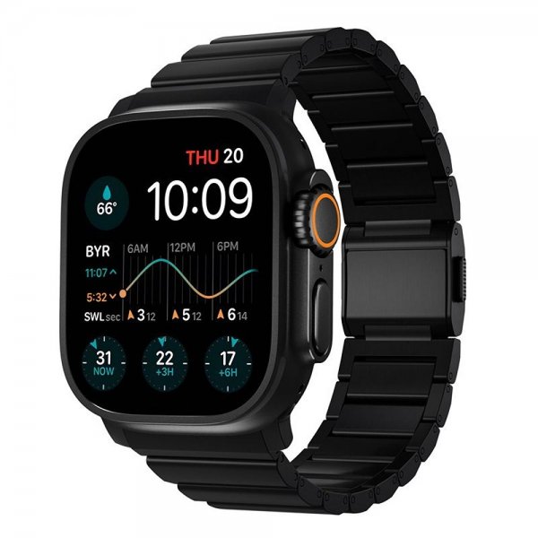 Nomad Apple Watch 44/45/46mm/Ultra 49mm Armbånd Titanium Band Svart